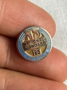 NATIONAL STANDARD 25 Years Service SCREWBACK PIN Marked 10K GOLD - Bild 1 von 5