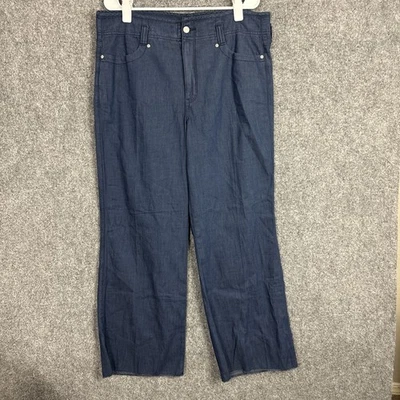 NYDJ Pants Womens Size 12 Blue Wide Leg Lift x Tuck - Image 1 of 4