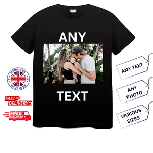Personalised T Shirt Custom Photo Logo Text Printed Stag do Hen Party - Picture 1 of 6