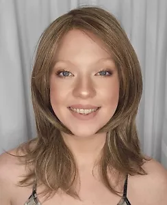 Peluca Bob emplumada de TRESSALLURE ¡Cualquier color! Heat Friendly! Top Mono + Encaje NUEVO - Imagen 1 de 44