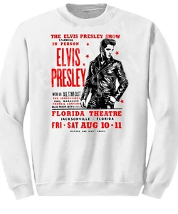 Elvis Presley Men's Sweatshirt T-Shirt Unique Design By Charlie Tokyo Concert - Picture 1 of 2