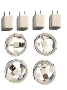 iPhone Charging Bundle; Wall Charger with 3-ft USB to Lightnin Cable Pack of 8 - Picture 1 of 5