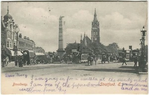 BROADWAY, TRAM, STRATFORD - Essex, London Postkarte - Bild 1 von 2