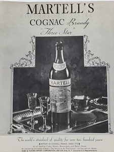 1934 Martell's Cognac Brandy Fortune Revista Publicidad Impresa Botella Francia - Imagen 1 de 2