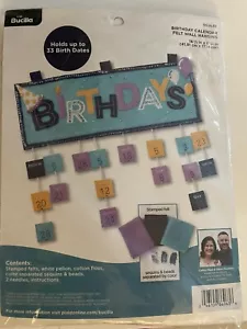 Bucilla BIRTHDAY CALENDAR Felt Sequins Wall Hanging Kit 86963E - Picture 1 of 6