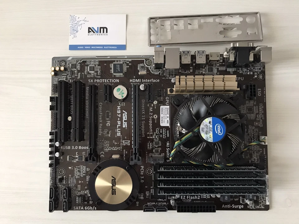 Scheda madre LGA 1150 ASUS H97-PLUS CPU Intel Core i7-4790 16GB DDR3 HDMI USB3.0 - Immagine 1 di 4