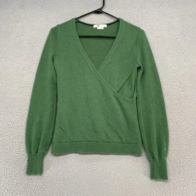 Suéter Boden para mujer EE. UU. 2 imitación envoltura lana verde alpaca jersey cuello en V Maddie Foto 1 de 4