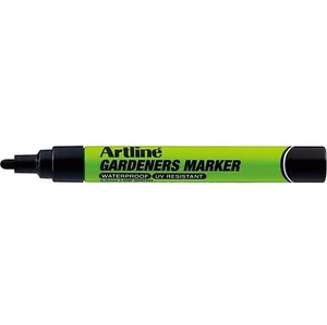 Artline Gardeners Black Marker Pen Bullet Nib BUK + Water Resistant Ink - Picture 1 of 2