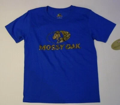 Mossy Oak Boys T Shirts Youth Camo Deer Hunting Tee Fishing  L 10-12 NWT - Image 1 of 2