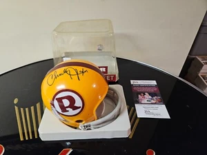 CHARLEY TAYLOR Signed Redskins 2-Bar Throwback Mini Helmet Riddell - JSA COA - Picture 1 of 9