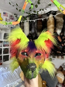 Therian Watermelon Canine Mask For Quads Made High quality. Come With Lot Extras - Picture 1 of 11