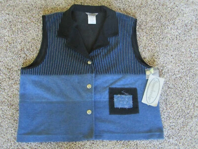 NEW NWT STONEBRIDGE EMBROIDERED BARB WIRE WESTERN  WOMEN'S VEST X--LARGE  $64.00 - Image 1 of 4