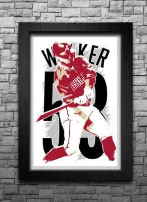 CHRISTIAN WALKER art print/poster ARIZONA DIAMONDBACKS FREE S&H! JERSEY B2G2 - Image 1 of 4