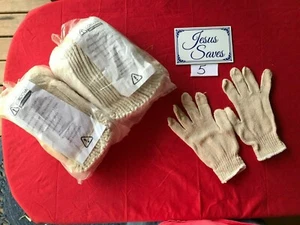 24 pares de guantes de trabajo blancos tejidos Córdoba 3410 60% algodón 40% polietileno #5 - Imagen 1 de 1