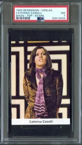 1969 Bergmann Top Stars Card CATERINA CASELLI Singer Actress Producer PSA 7 NM - Picture 1 of 2