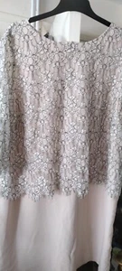 Ann Harvey Lace Top Dress Size 24 In Used Condition - Picture 1 of 24