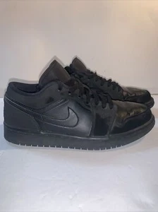 Nike Air Jordan 1 Low Triple Black Blackout Mens Size 7.5 Shoes 553558-025 - Picture 1 of 9