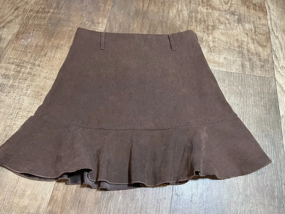 Falda Amy Byer Niñas Talla 10 Juvenil Marrón con Trabillas para Cinturón Foto 1 de 4