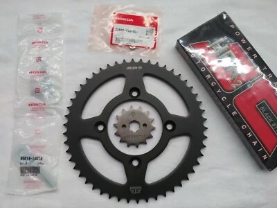 HONDA XR100R JT SPROCKET 15T FRONT RETAINER ADJ BOLT W/ BIKE MASTER HD CHAIN KIT - Image 1 of 4