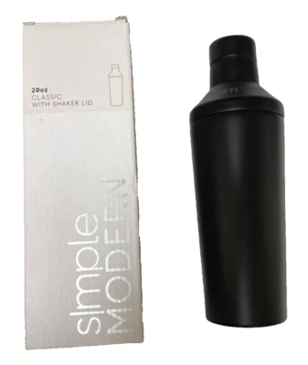 Coctelera clásica sencilla moderna negra mate 20 OZ Foto 1 de 4