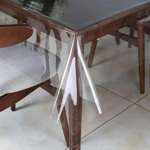 Clear Vinyl Tablecloth Protector Waterproof/Oil-Proof Plastic Square Transparent - Picture 1 of 5
