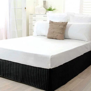 Ardor Quilted Valance Black QUEEN - Picture 1 of 2