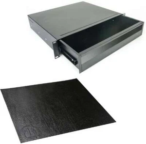 2 HE 19" Rackschublade ERGO incl. Anti-Rutsch-Matte Schublade ADAM HALL 874 E 02 - Bild 1 von 12