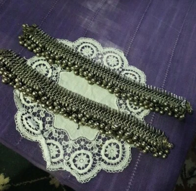 Par de Tornozeleiras Gypsy Bells Tribal Banjara Hippie Festival Boho Kuchi - Imagem 1 de 4