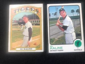 (2) Topps Al Kaline Cards 1973 #280 1972#600 High Number