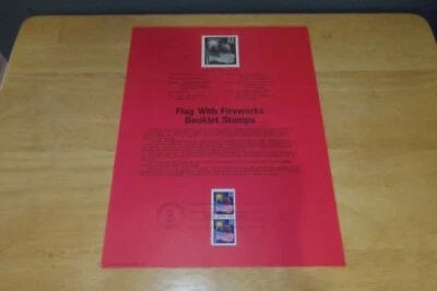 Postal Commemorative Flag With Fireworks First Day Of Issue 11/30/87 - Red - Image 1 of 2