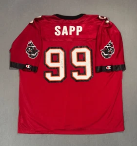 Warren Sapp Champion Tampa Bay Buccaneers Vtg NFL Football Jersey T Shirt XL 48 - Picture 1 of 13