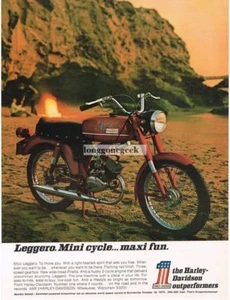 1971 Harley-Davidson Leggero 65cc Red  Motorcycle Vintage Ad  - Picture 1 of 1