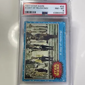1977 Vintage Star Wars Card #56 Day Of Rejoicing PSA 8 NM-MT Christmas Gift 🎁 - Picture 1 of 3