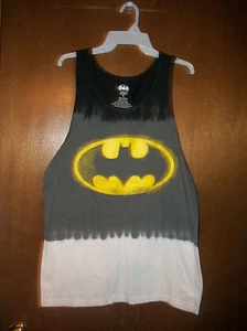 Camisa sin mangas con logotipo de Batman negra gris de DC Comics nueva con etiquetas grande XL - Imagen 1 de 2