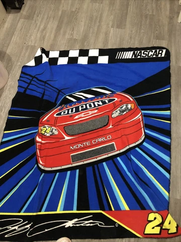 Nascar Jeff Gordon #24 HMS Monte Carlo 48 X 55 Fleece Throw Blanket Cover