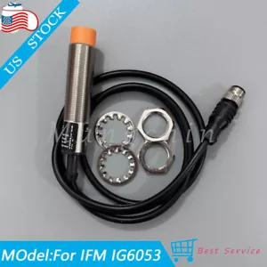 New in Box Inductive Proximity Switch Sensor 10-36VDC 250mA 12mm For IFM IG6053 - Picture 1 of 6