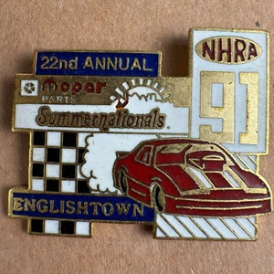 Lapel Pin NHRA 1991 Drag Racing 22ndAnnual Summer-Nationals Englishtown NJ - Picture 1 of 6