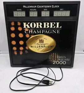 Vintage KORBEL Champagne 2000 Millennium Countdown Sign Great Condition *Tested* - Picture 1 of 4