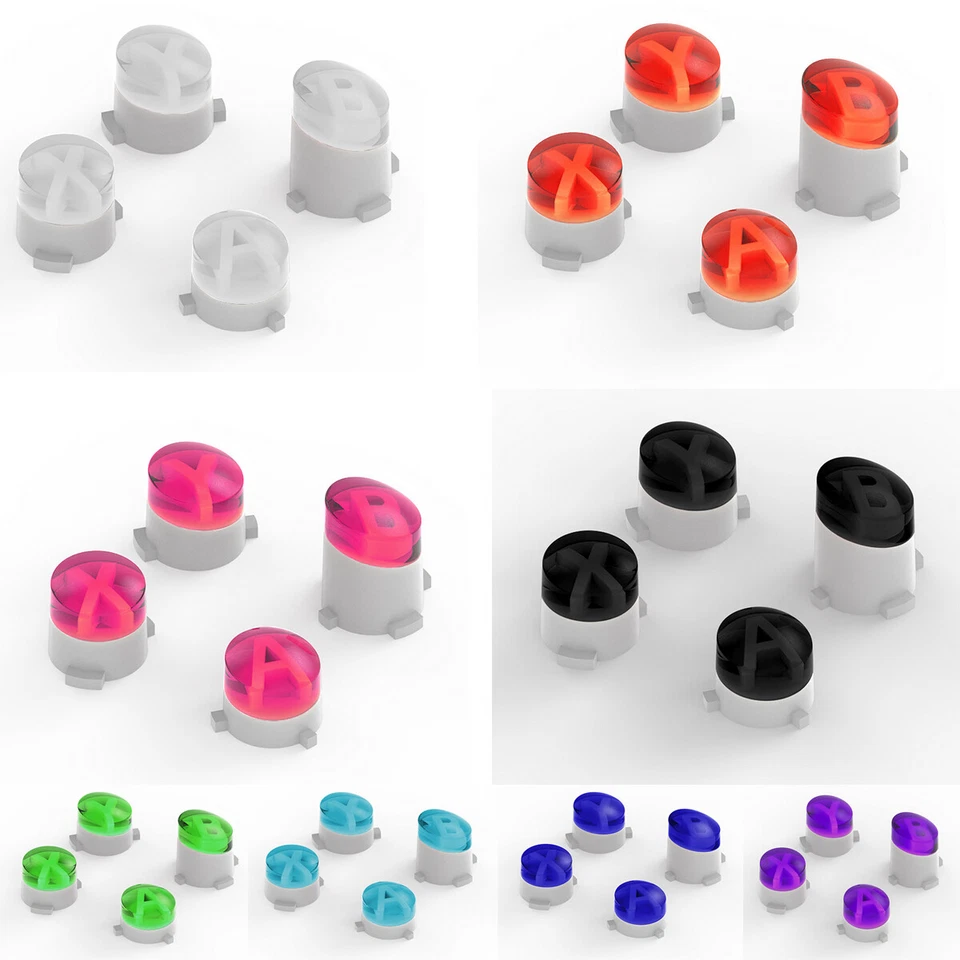 4PCS For XBOX ONE Elite Controller ABS ABXY Buttons Pad A B X Y Key Replacement - Image 1 of 4