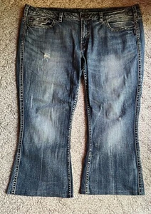 Silver Jeans 24 W 31 L Frances Women's Distressed Blue Denim Pants - Picture 1 of 5