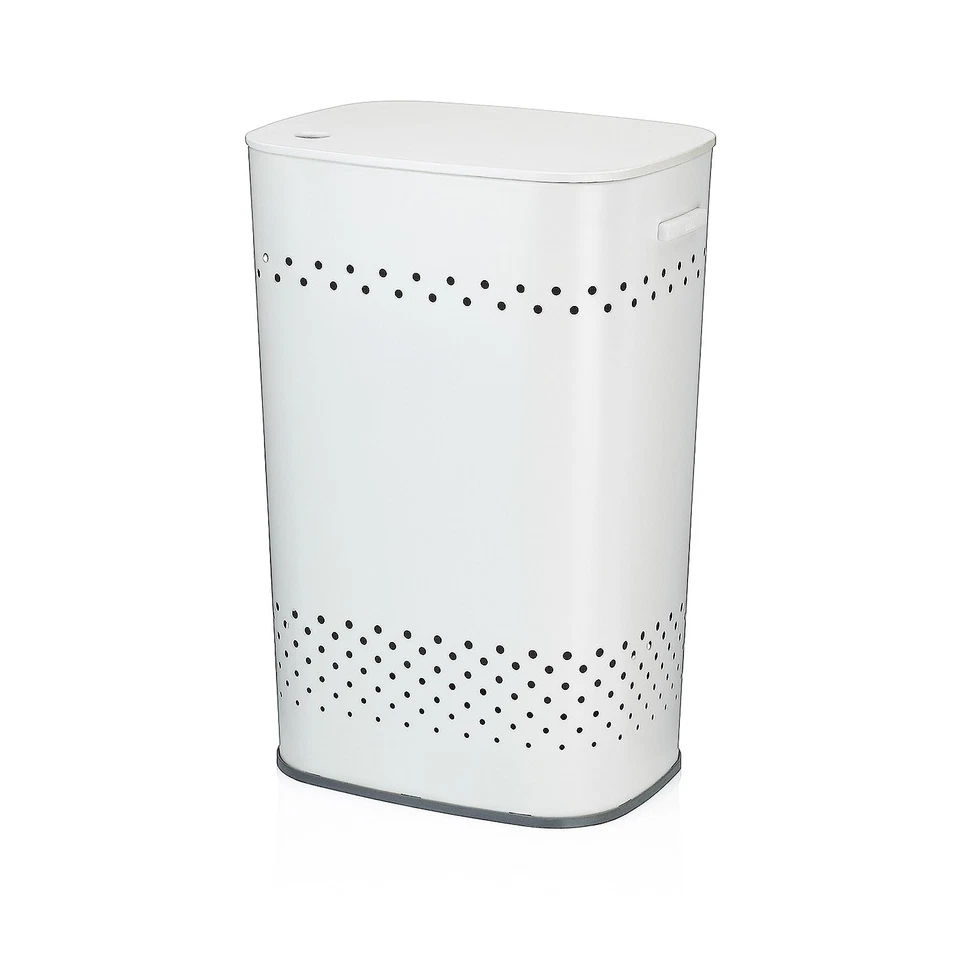 KELA Wäschebox Wäschekorb Wäschesammler MALAGA mit Sitzfunktion 60 Liter weiß - Bild 1 von 1