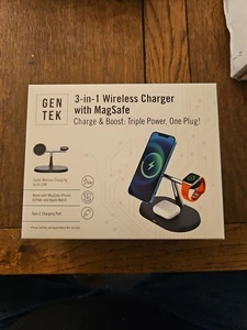 NIB - Gen Tek 3-in-1 Magnetic Wireless Charging Station - SEALED - Picture 1 of 4