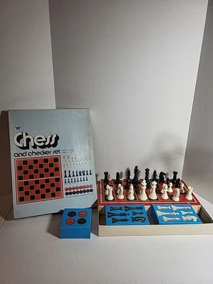 Juego de ajedrez vintage Whitman Western Publishing Co. 1974 COMPLETO con damas Foto 1 de 4