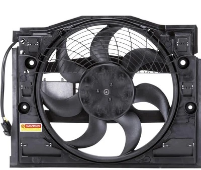 BMW 3 Series Condenser Cooling Fan Assembly TYC 611190 New - Image 1 of 3