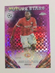 Johan Bakayoko Topps Chrome numerato rosa parallelo PSV Future Stars 2024/99 #33 - Foto 1 di 8
