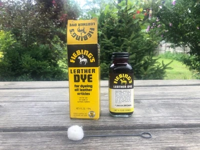 New in Box Vintage Fiebing's 4 Oz Leather Dye **Not For Sale In CA** - Image 1 of 2