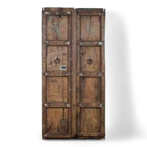 Pair of Antique Indian Doors Shutters - Picture 1 of 7