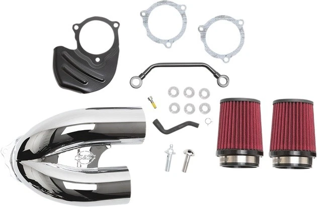 Kit de purificador de aire de inducción afinado S&S cromado 170-0566A Harley Davidson Foto 1 de 1