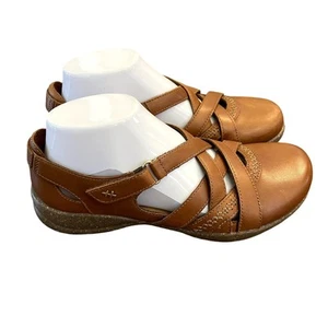 Clarks Mary Jane Womens 7M Brown Roseville Step Slip On Casual Comfort Leather - Picture 1 of 8