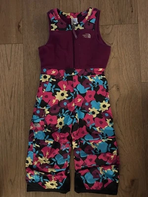 The North Face Niñas 4T Polar Top Flores Baberos de Nieve Esquí Traje de Nieve Pantalones Usado en Excelente Condición Foto 1 de 3